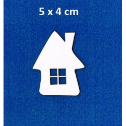 BEERMATA #1,5mm , biała tekturka , scrap   DOMEK  5x4cm,  birmata
